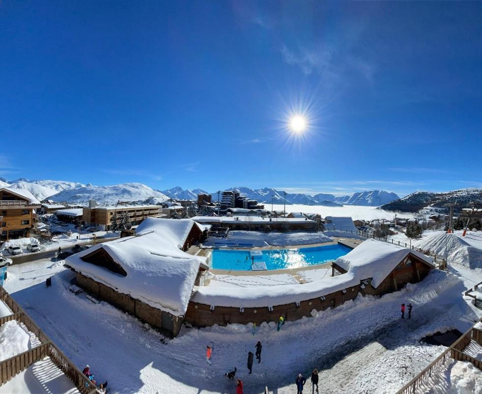 Superbe Studio Avec Vue Exceptionnelle Alpe d'Huez Exterior foto